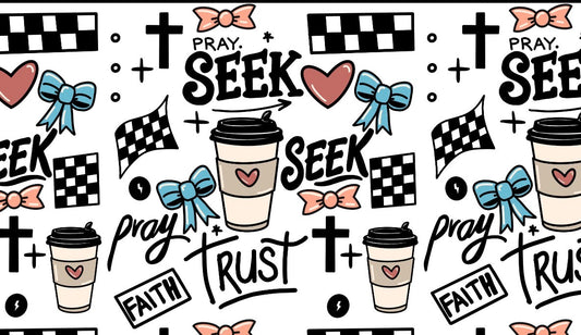 Pray Seek Trust Single Hat Bill DTF Prints