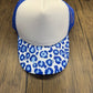 Blue Leopard DTF Hat Print Wholesale