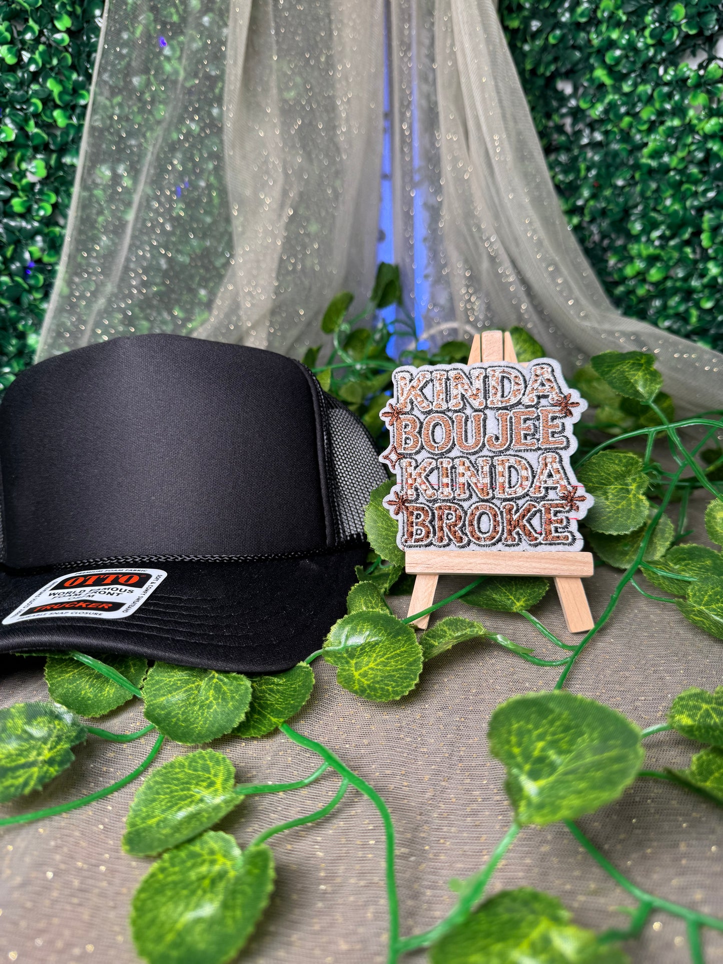 Boujee and Broke Hat Patch  Wholesale