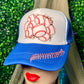 Blue Baseball Trucker Hat