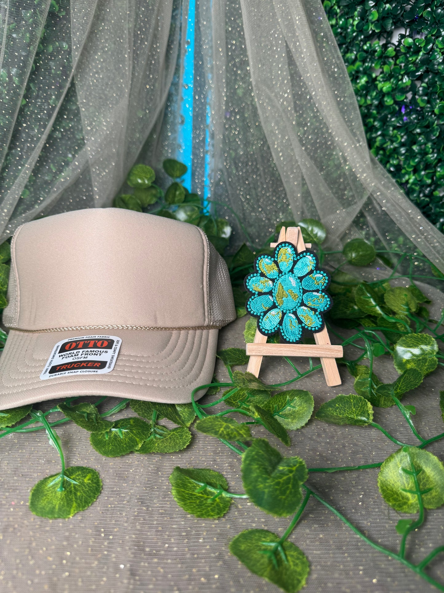 Turquoise Gem Hat Patches Wholesale
