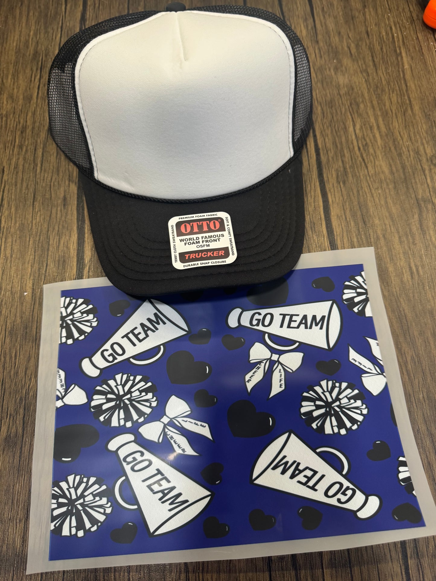 Cheer Go Team Single Hat Bill DTF Prints