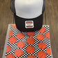 Checkered Basketball Single Hat Bill DTF Prints