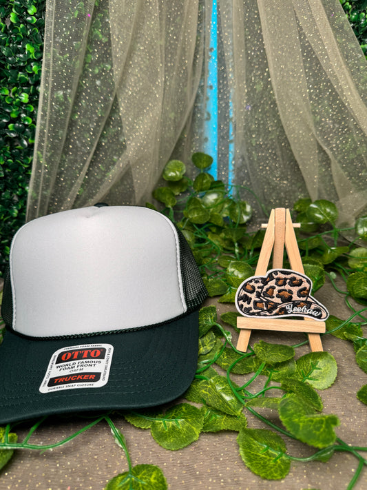 Leopard Yea Haw Cowboy Hat Hat Patches Wholesale