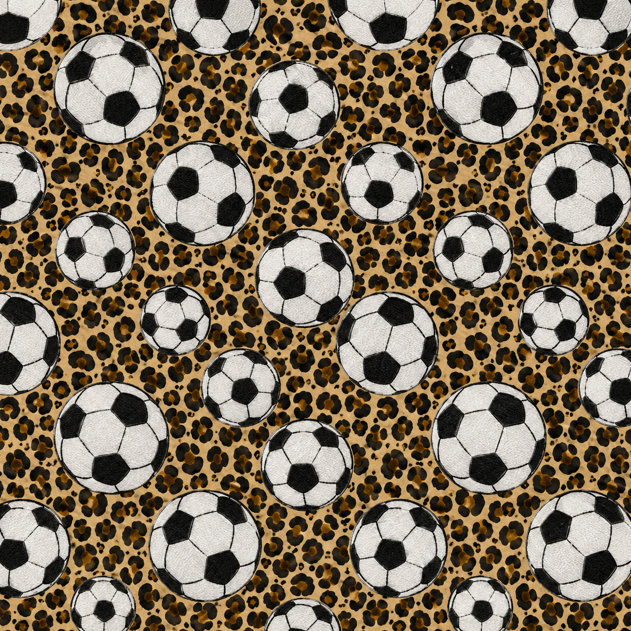Small Leopard Soccer Single Hat Bill DTF Prints