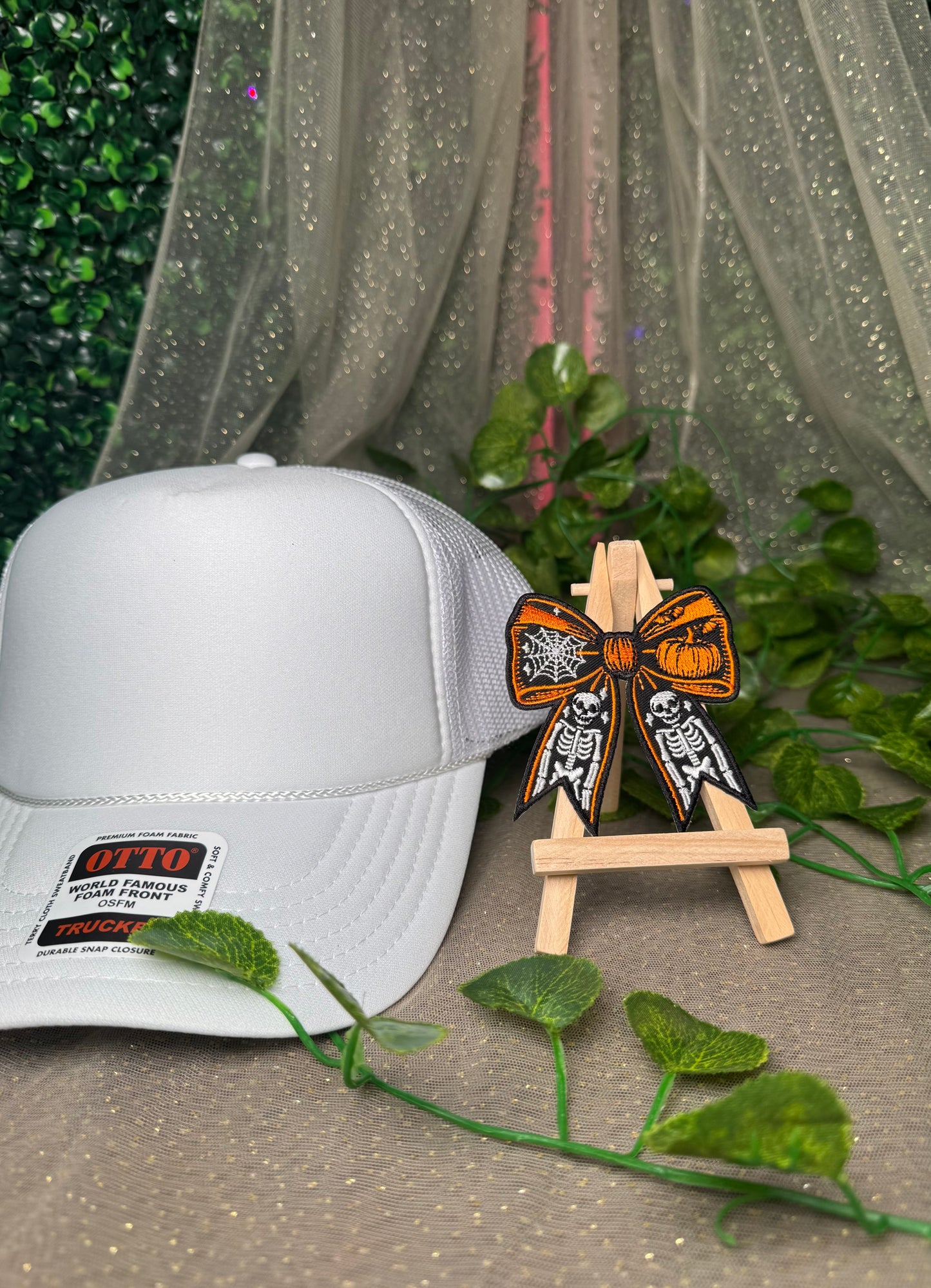 Skeleton Bow Hat Patch Wholesale