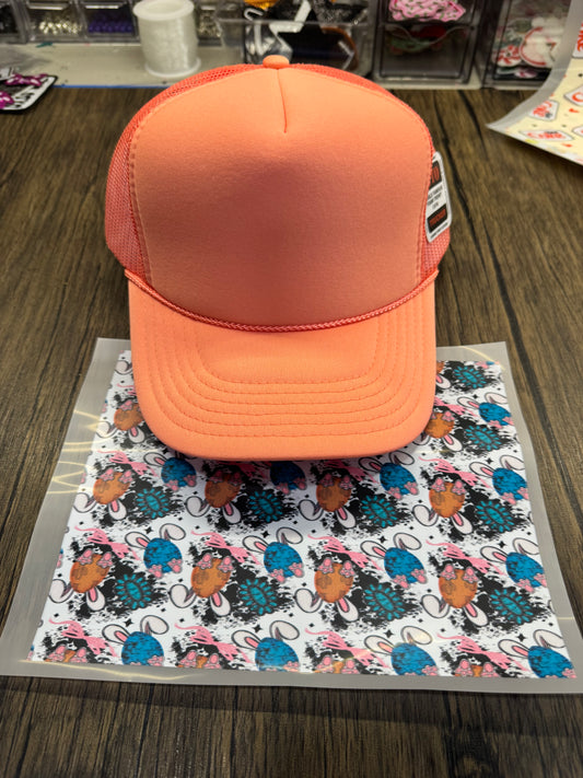 Western Easter Single Hat Bill DTF Prints