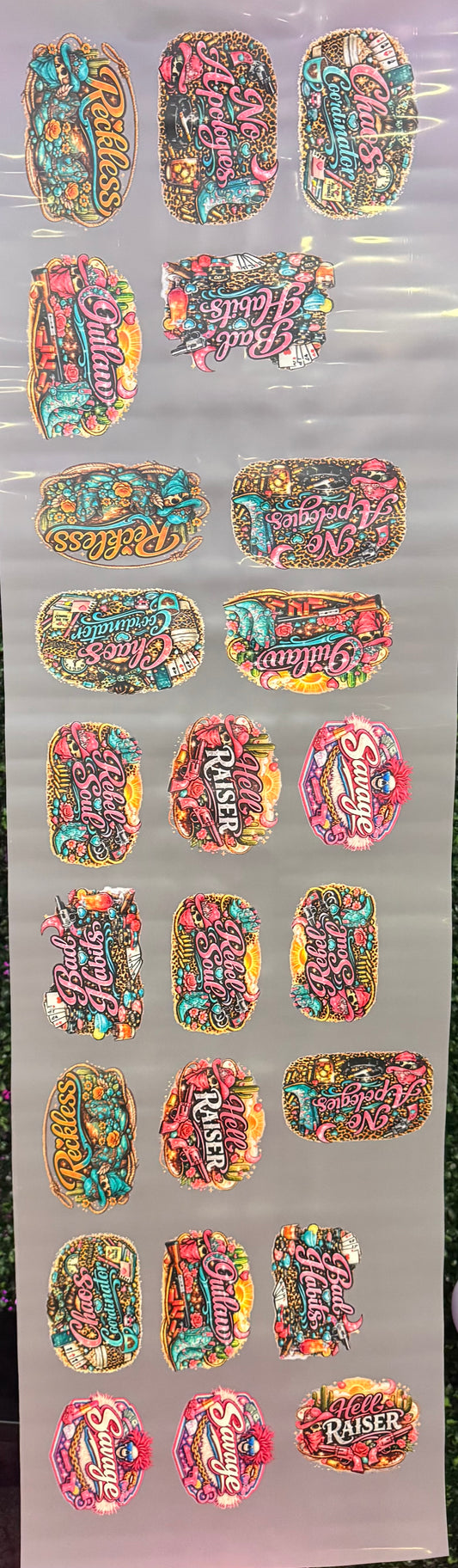 Hell Raising Savage Hat Size Gang Sheet DTF Prints