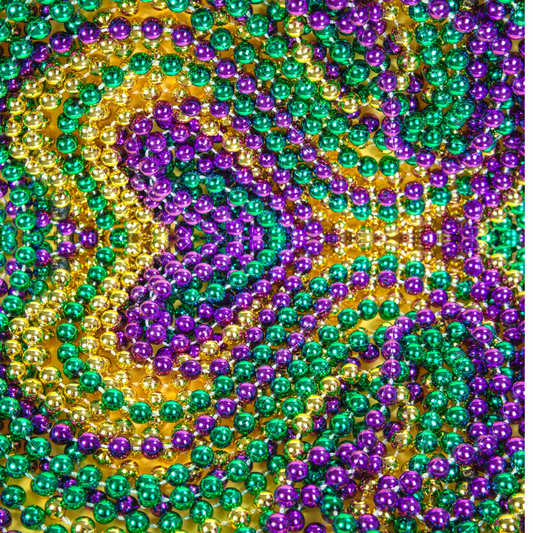 Madi Gras Beads Single Hat Bill DTF Prints