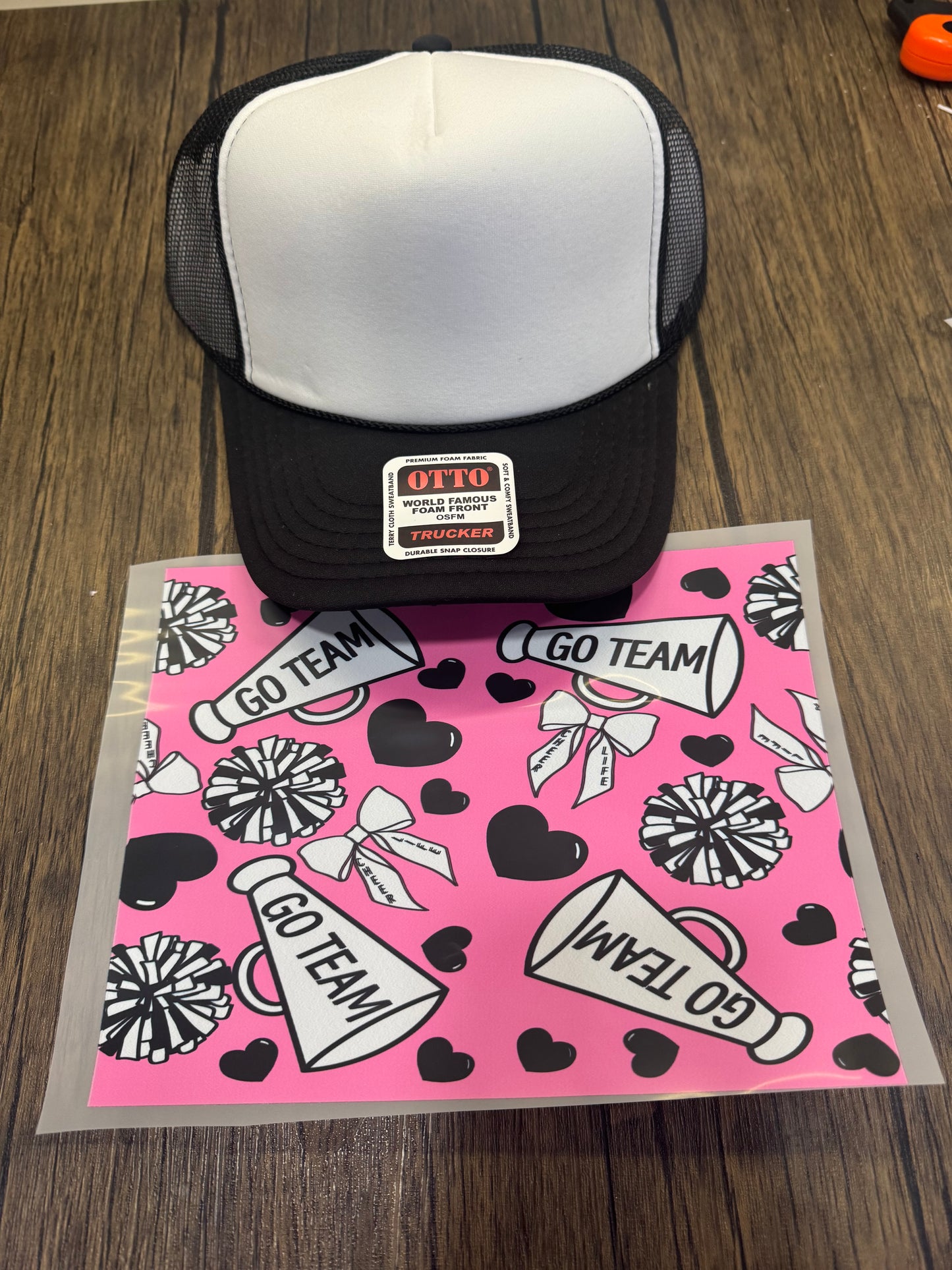 Cheer Go Team Single Hat Bill DTF Prints