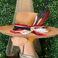 Red And Black Rancher Custom Hat