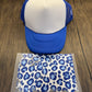 Blue Leopard DTF Hat Print Wholesale