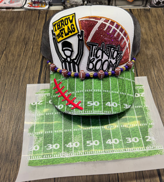 Football Field Bill DTF Prints Hat Patch Wholesale