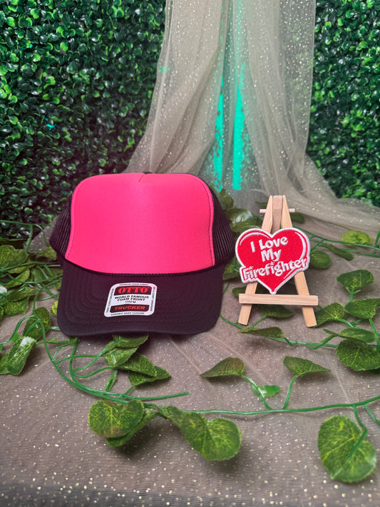 Love My Firefighter Hat Patch Wholesale