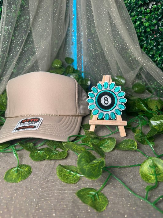 Turquoise 8 Ball Hat Patches Wholesale