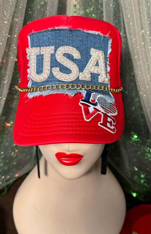 USA Jean Patch Hat
