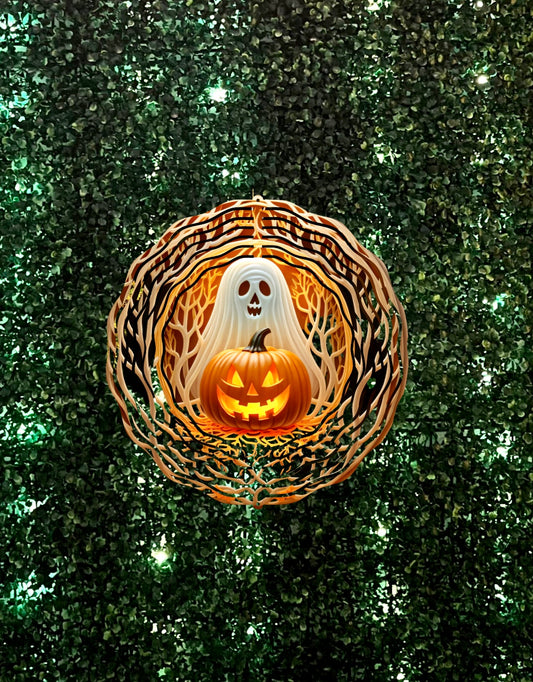 Pumpkin Ghost Spinner