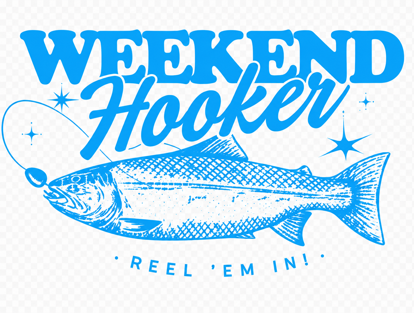 5 Color Options- Weekend Hooker Pink Full Front DTF Prints Hat Patch