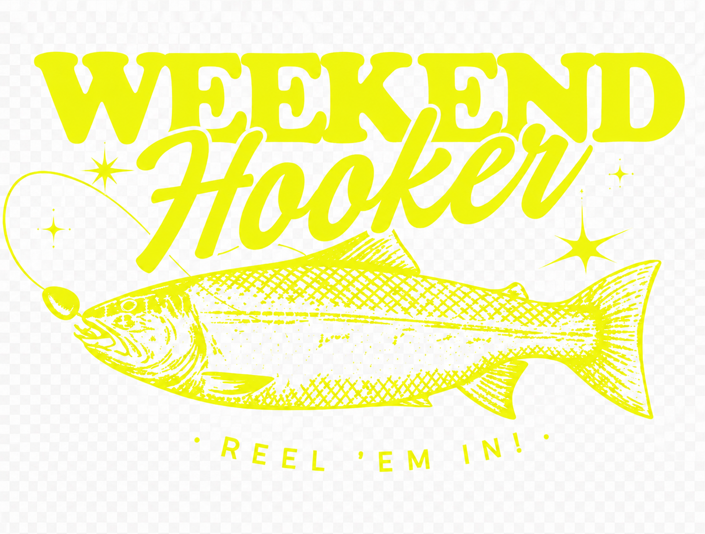 5 Color Options- Weekend Hooker Pink Full Front DTF Prints Hat Patch