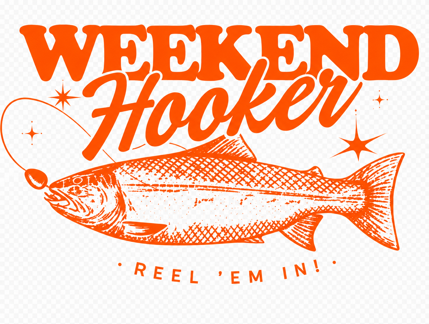 5 Color Options- Weekend Hooker Pink Full Front DTF Prints Hat Patch