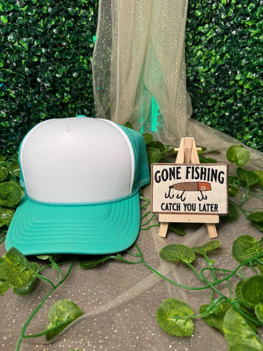 Gone Fishing Hat Patches Wholesale