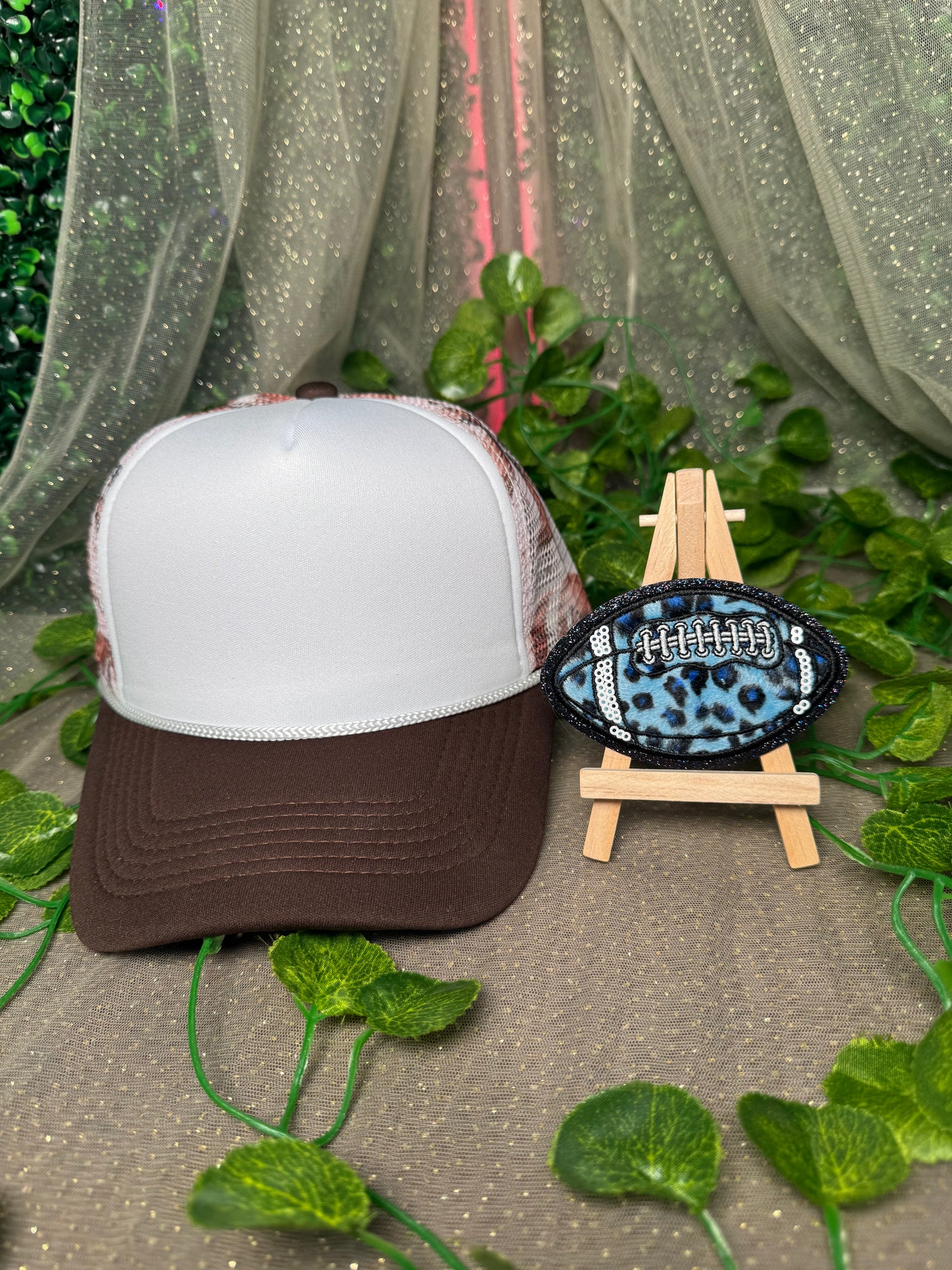 Leopard Football Hat Patches Wholesale