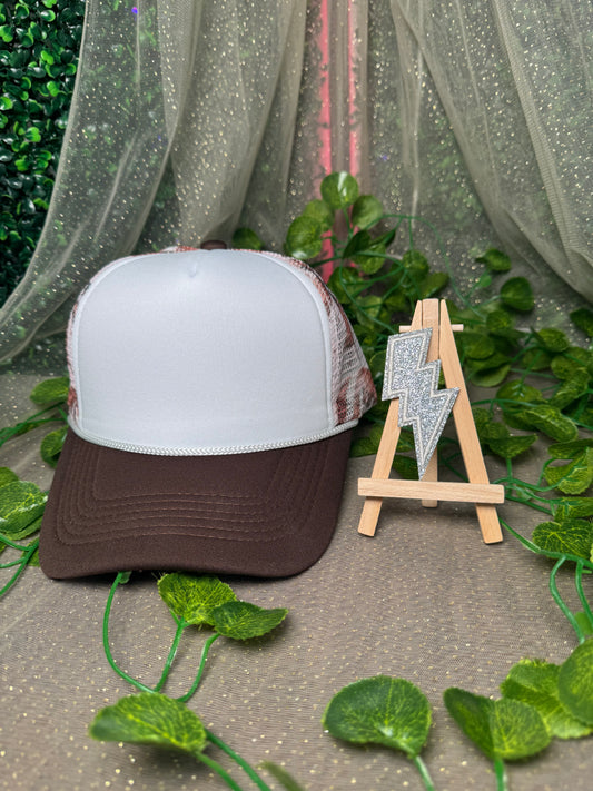 Silver Lighting Bolt Hat Patch Wholesale