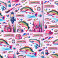 Pink Fishing Life Single Hat Bill DTF Prints