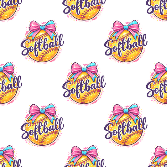 Softball Bows Single Hat Bill DTF Prints
