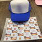 Patriotic Weenie Dog with Mustard Single Hat Bill DTF Prints