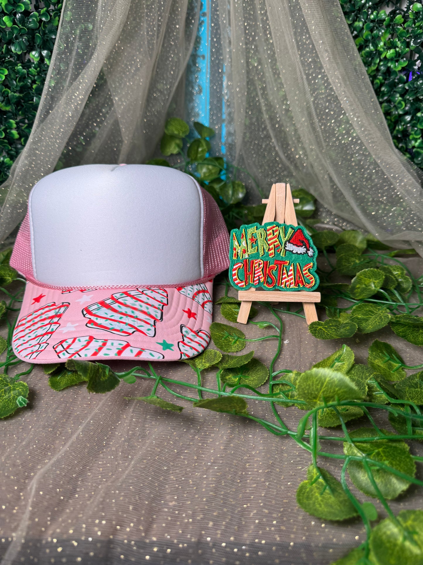 Green Merry Christmas Hat Patches Wholesale