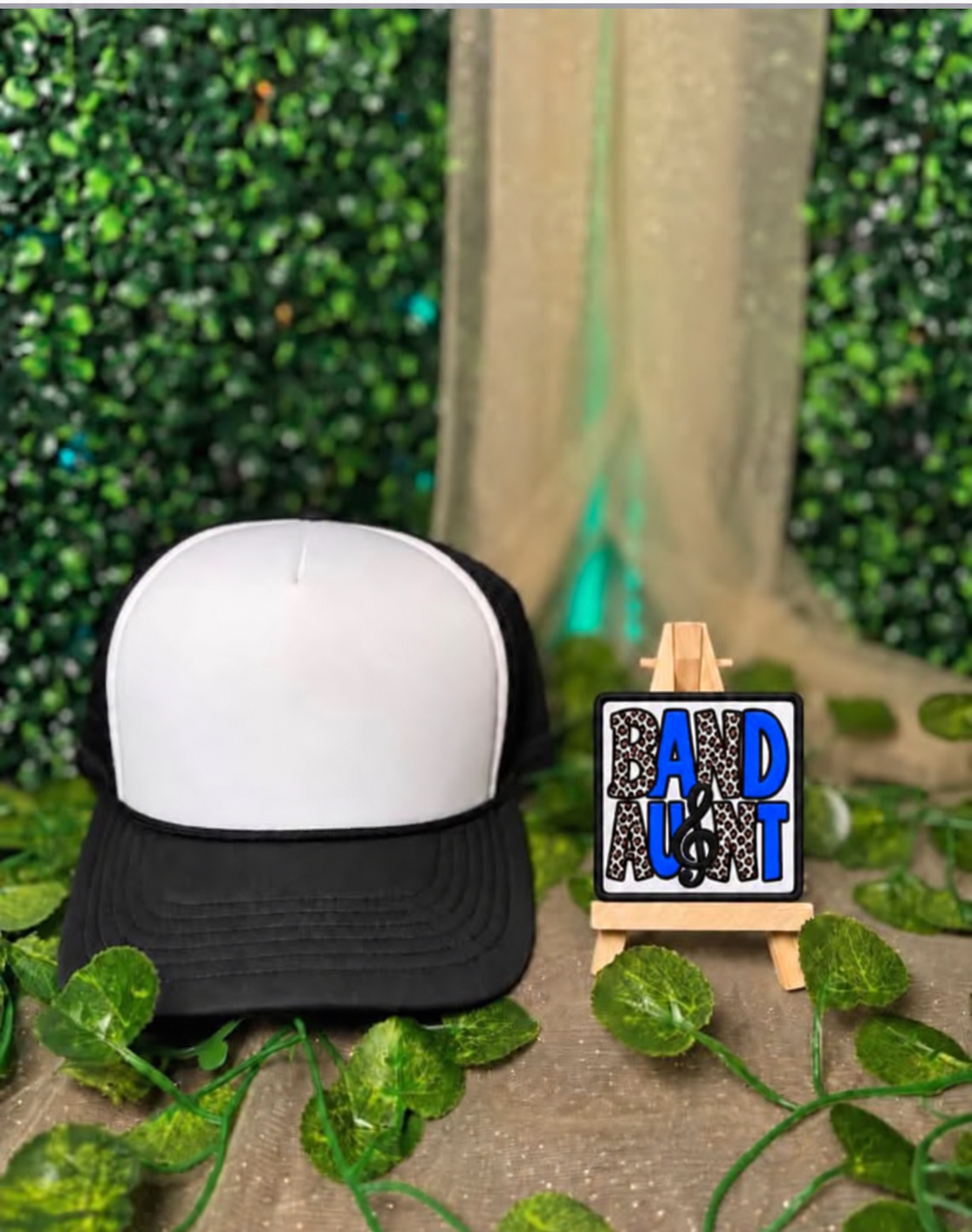 Band Aunt Blue Custom Hat Patch Wholesale