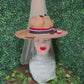 Red And Black Rancher Custom Hat