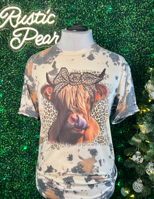 Cowhide Leopard Highland Cow