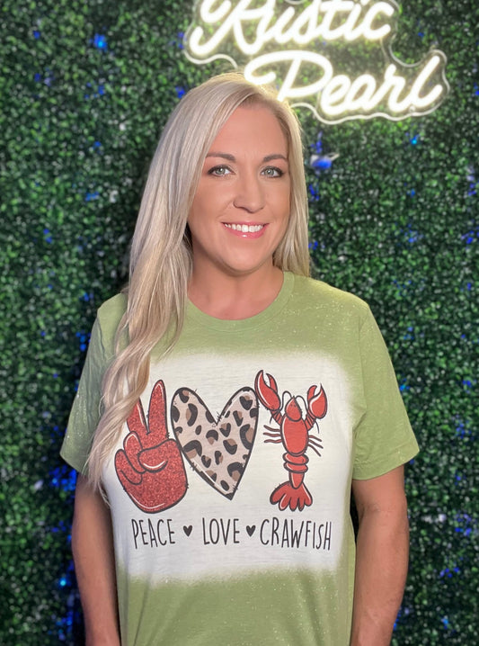 Peace Love Crawfish Shirt